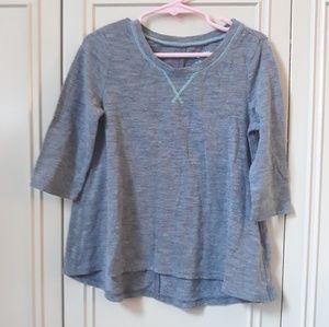 Girls Quarter Sleeve Flowy Active Top